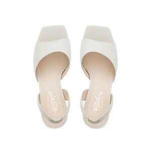 Carl Scarpa Peggy Leather Sling Back Mule Courts - White